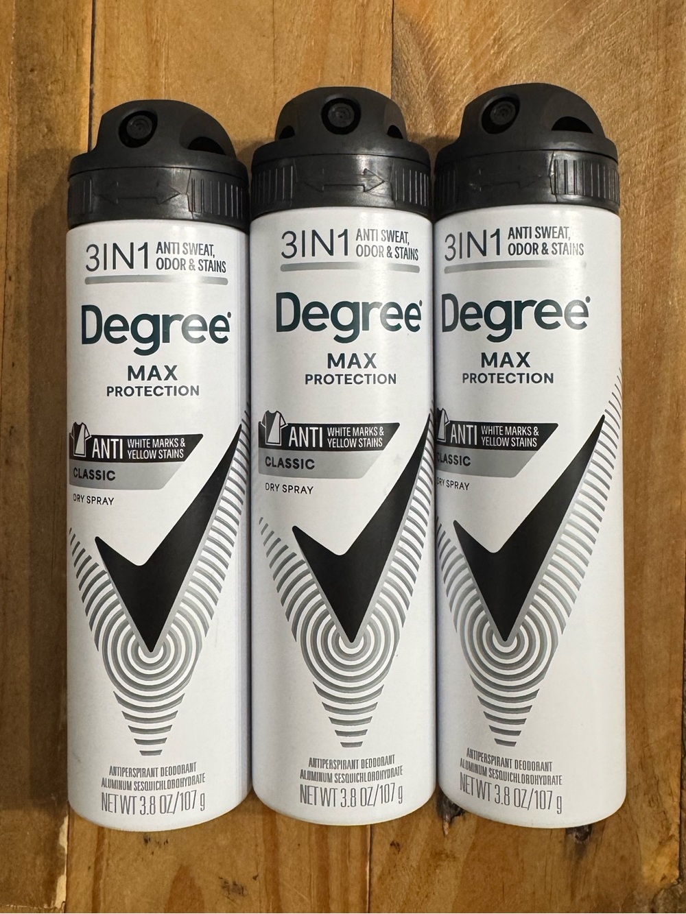 (3) Degree Men Max Protection 3-in-1 Anti-Sweat Odor & Stains Dry Spray Classic